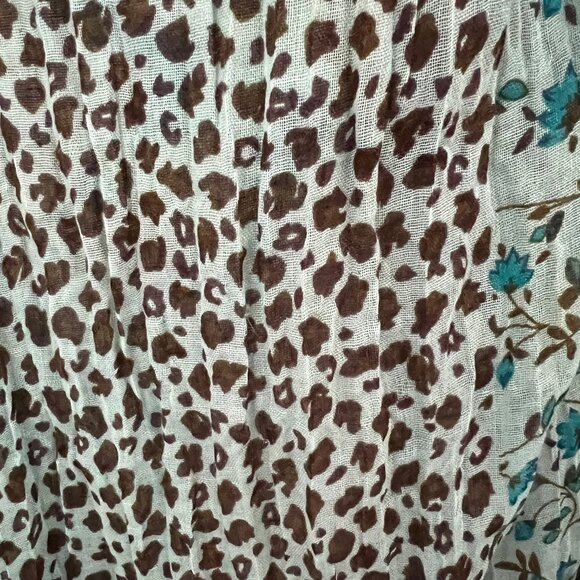 Womens Floral & Animal Print Scarf - Picture 4 of 5